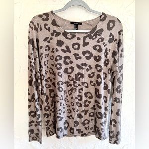 Forever 21 gray leopard sweater